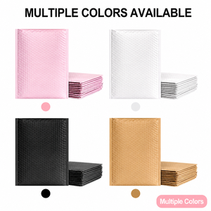 Enveloppes matelassées brillantes en polybulle argenté scintillant, imprimées sur mesure, imperméables et métalliques, pour usage cosmétique et expédition - Product Image 4