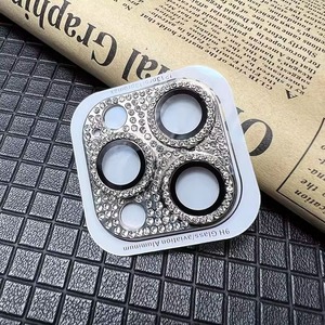 Protector de Lente de Cámara de Metal con Diamantes de Imitación y Brillantina para <span class=keywords><strong>iPhone</strong></span> 15 14 <span class=keywords><strong>12</strong></span> <span class=keywords><strong>Mini</strong></span> 11 Pro Max 16 Plus Película Protectora de Pantalla de Vidrio - Product Image 5