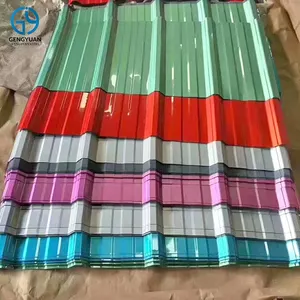 Màu tráng vật liệu xây dựng 4x8 gi sóng kẽm Roof Sheets kim loại giá thép mạ kẽm tấm lợp