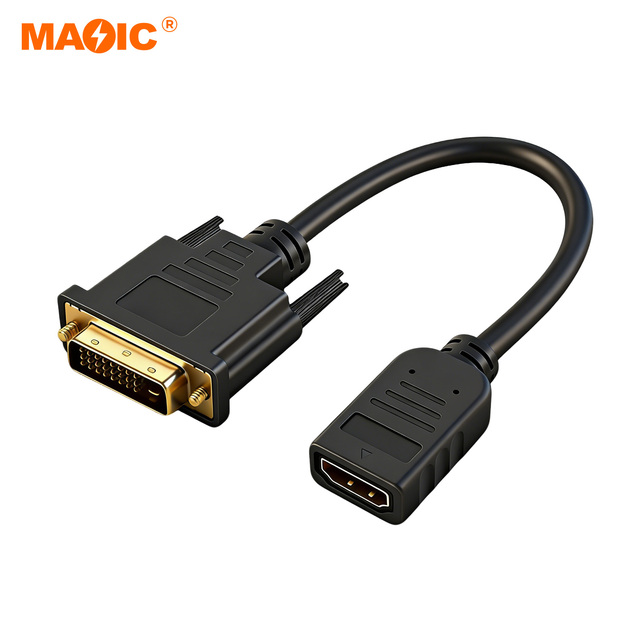 DVI to HDMI Adapter Male to Female Adapter 1080P 24K Gold Plated Stable Signal Transmission