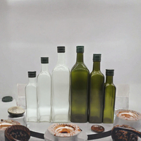 Bouteilles en verre vides de 750 ml pour huile d'olive, avec bouchon verseur compte-gouttes, pour huile de cuisson