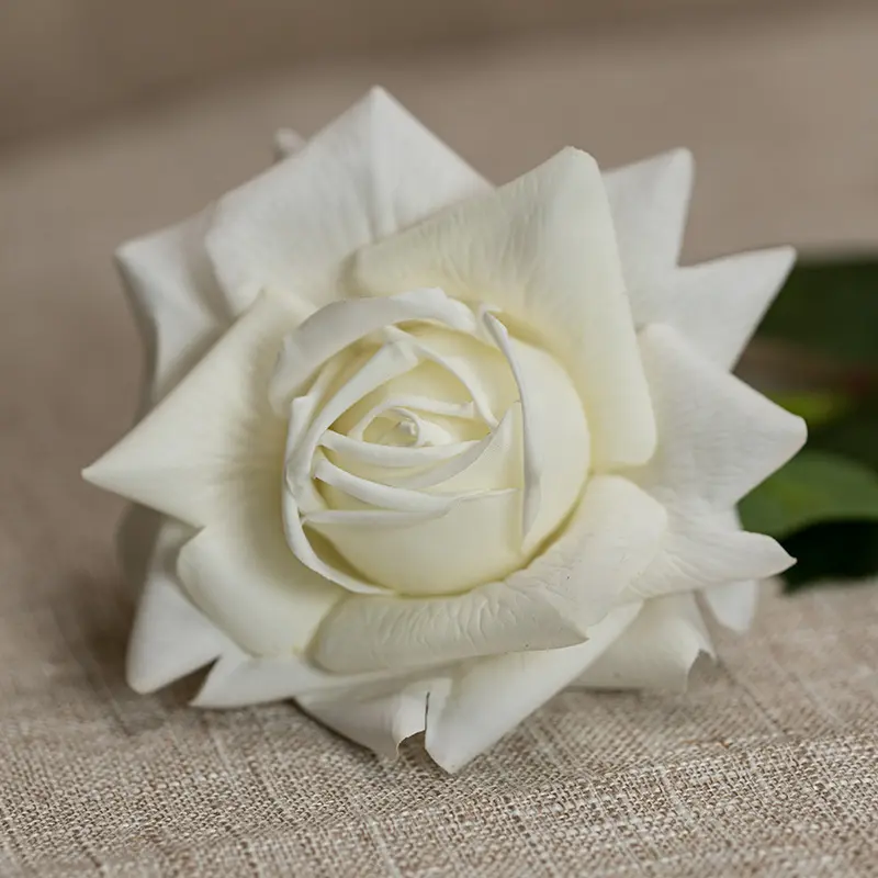 Decoratieve Real Touch Rose Kunstbloemen Enkele Bulk Zijde Real Touch Lange Steel Witte Rozen Bloem