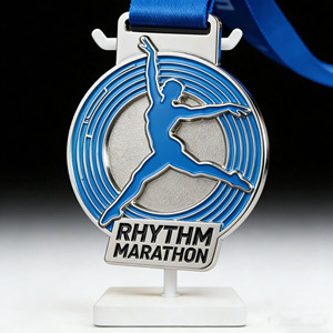 Médaille de marathon personnalisée avec rythme personnalisé |   Vente en gros usine Médaille de récompense en émail pour événements de <span class=keywords><strong>danse</strong></span> et de course avec logo personnalisé - Product Image 1