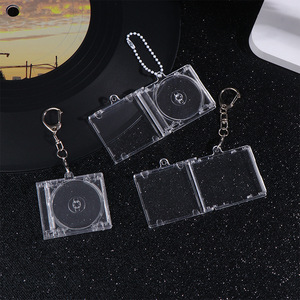 Mini <span class=keywords><strong>CD</strong></span> étui porte-clés Album blanc porte-clés <span class=keywords><strong>lecteur</strong></span> <span class=keywords><strong>CD</strong></span> porte-clés pour bricolage sac à dos pendentif blanc <span class=keywords><strong>CD</strong></span> étui porte-clés acrylique porte-clés - Product Image 5