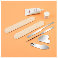 Ensemble de palettes de mélange de maquillage en acier inoxydable, bols de mélange multi-formes pour fond de teint, crème et anticernes, pour salon de beauté