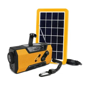 Factory Solar Rechargeable Emergency Weather Band Radio Crank Outdoor Dynamo Radio Am Fm