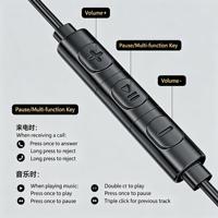 Auriculares con cable de 3.5mm y auriculares con cable tipo C, auriculares de clip para la oreja, auriculares de clip abiertos con micrófono incorporado para uso diario