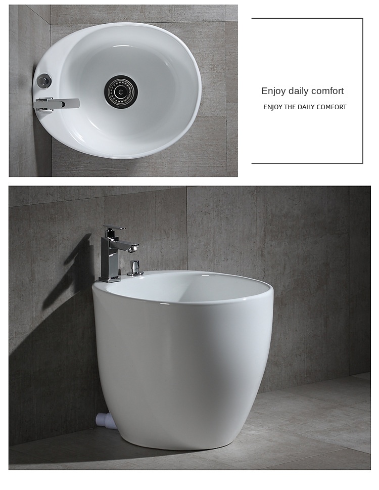 Bathroom factory personalized egg oval faucet ceramic mop sink mop sink