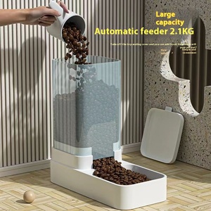 완전 자동 친환경 애완 동물 피더 및 물 디스펜서 식품 및 음료 보관을위한 고체 플라스틱 고양이 및 개 그릇 - Product Image 3