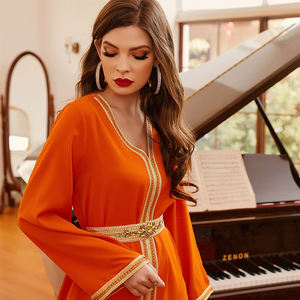 Robe de soirée musulmane, Kimono modeste, mode grande taille, dubaï, tenue islamique, turque, clouée, perlée, <span class=keywords><strong>2023</strong></span> - Product Image 3