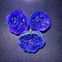 Vente en gros de géodes de cristal naturel arc-en-ciel, électro-plaquées, avec grappe de quartz irisé pour la décoration intérieure