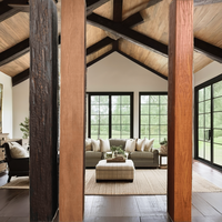 Poutres de plafond en faux bois de qualité supérieure - Poutres décoratives en polyuréthane imperméable en PVC, apprêtées pour les intérieurs rustiques de fermes, villas et hôtels