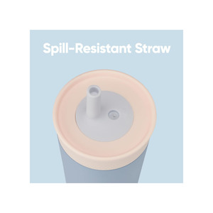 Gobelet isotherme en acier inoxydable pour enfants de 12 oz avec paille flexible anti-fuite, facile à nettoyer, bouteille d'eau pour enfants - Product Image 2