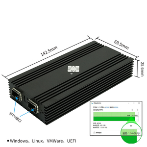 Adaptador USB4 a Doble Ethernet de Fibra Óptica SFP+ de 10 Gbps con Chipset 82599ES para Laptop, Red Externa de Alta Velocidad, Cableado, en Stock - Product Image 1