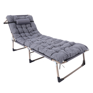 Cama Plegable Ajustable para <span class=keywords><strong>Camping</strong></span>, Cama Plegable Acolchada sin Ensamblaje para Uso en Interiores y Exteriores, Siesta en la Oficina, <span class=keywords><strong>Camping</strong></span>, Patio, Playa - Product Image 3