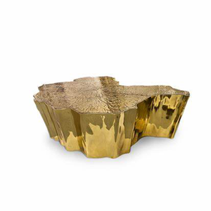 Coffee table Italian modern stump shaped metal living room large luxury coffee tables
