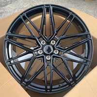 Noir sculpté creux 5 trous 20 21 22 23 pouces Concave alliage à cinq rayons sport pièces de course automobile formation de flux roues de voiture jantes de moyeu
