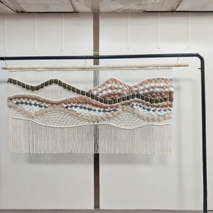 Factory <span class=keywords><strong>Boh</strong></span> <span class=keywords><strong>Me</strong></span> Tejido Escandinavo en cuerda de algodón natural para patio Proporciona espejo colgante como hilo de arte con macramé y diseño - Product Image 1