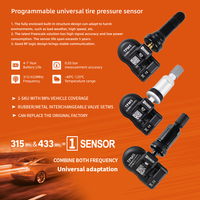 Sensor TPMS MX-Sensor, Válvula de Metal/Goma, Programable, Universal, 315MHz y 433MHz 2 en 1, para Todos los Autos, para TS66WF Sunwolf