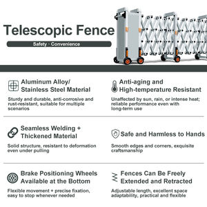 Porte scorrevoli e retrattili manuali, barriere di isolamento di sicurezza, recinzioni, guardrail, pieghevoli e restringenti, barriere mobili - Product Image 3