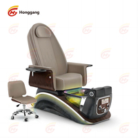 Luxe Multi fonctionnel électrique led lumière surf pédicure bol chaises massage manucure station pour pédicure