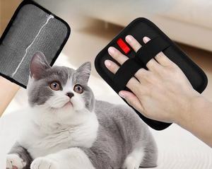 قفازات إزالة شعر الحيوانات الأليفة صديقة للبيئة من جوسبيت مع فرشاة ومشط، مصنوعة من البلاستيك للعناية بالكلاب والقطط في الحمام - Product Image 1