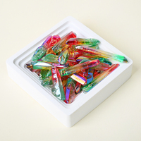 Pierre brute de cristal naturel électroplaqué coloré à bas prix en gros, pointe de quartz clair poli Aura