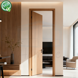 Diseños Modernos de Puertas Interiores de Madera Redondeadas, Puertas de Madera Maciza para Hotel - Product Image 4