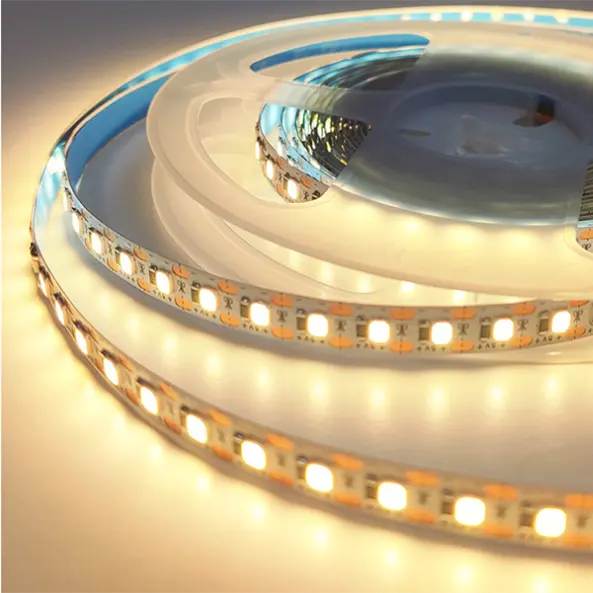 Kustomisasi Dekorasi Dalam Ruangan 120 Led Per Meter 24V 8Mm Ra90 Led 5Cm Dapat Dipotong SMD 2835 Fleksibel Led Strip Cahaya