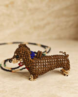 Collier pendentif chiot 3D personnalisé mignon, fait main avec perles Miyuki, accessoires de fête