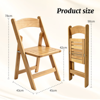 Chaise pliante de jardin en résine imitation bois marron pour événements extérieurs, équipement de location en gros pour événements, avec assise à lattes