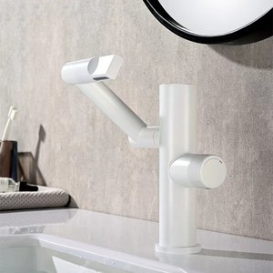 Robinet de lavabo à <span class=keywords><strong>bascule</strong></span> mécanique multifonctionnel de luxe robinet mélangeur à affichage numérique à température LED pivotante pour salle de bain - Product Image 2