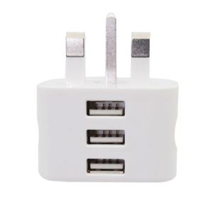 Chargeur rapide standard britannique à port unique/double/triple QC2.0 avec 2/3 ports USB, sortie 30W pour téléphone portable - Vente en gros - Product Image 3