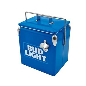 Vintage Ice Box 13L PP & Metal Retro <b>Cooler</b> in White Keeps Wine Food & <b>Drinks</b> Cold 48hrs Portable <b>Cooler</b> Box - Product Image 3