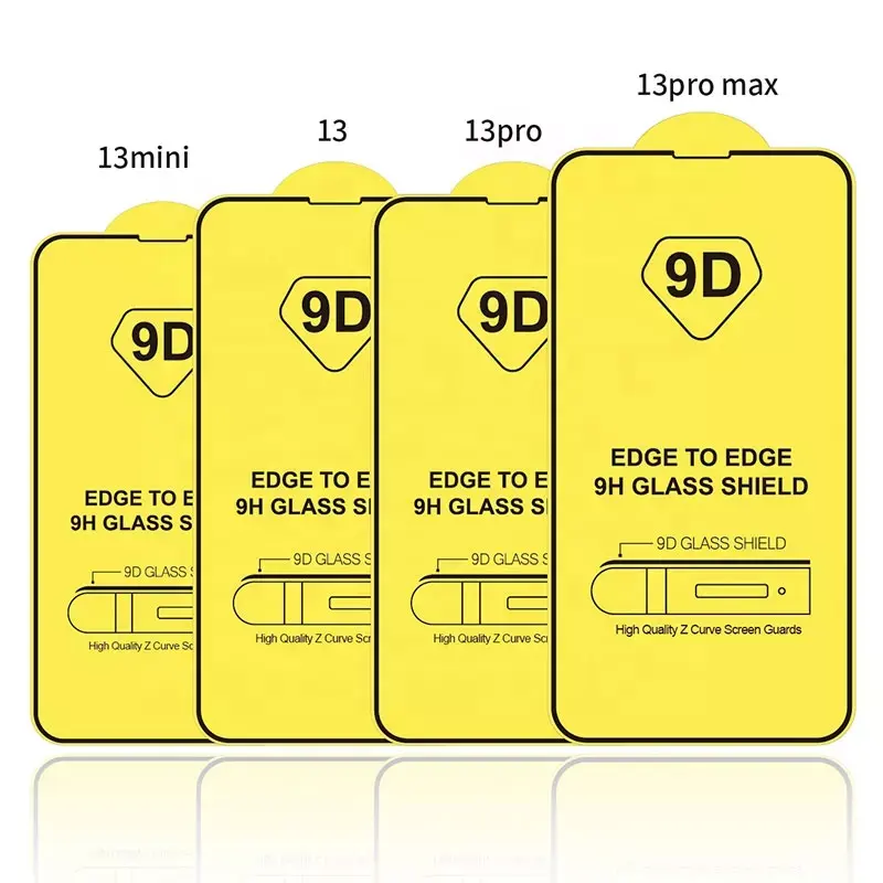 Proteggi schermo per cellulare 6D 9D 11D 21D con pacchetto in vetro temperato per iPhone 11 12 13 14 pro max screen protector