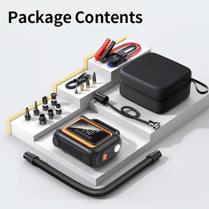 Démarreur portable PT213 <span class=keywords><strong>avec</strong></span> <span class=keywords><strong>compresseur</strong></span> d'air 12V pour véhicules, gonfleur de pneus 150 PSI, gonfleur de <span class=keywords><strong>paddle</strong></span> board, batterie externe 10000 mAh et lampe de poche - Product Image 6