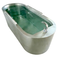 Baignoire ovale en acier inoxydable 304, bain froid, bain de glace, spa + durable |   Usine source OEM/ODM personnalisée pour une utilisation en intérieur/extérieur