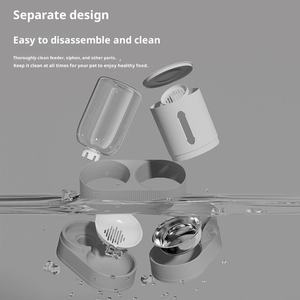 Distributore Automatico di Cibo e Acqua per Animali 2-in-1 - Capacità Totale 5L con Design Separato per Cibo/Acqua - Product Image 4