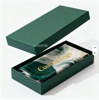 Boîte d'emballage de luxe portable en papier d'art avec couvercle et base, personnalisable par gaufrage, pour foulards, cravates et ceintures