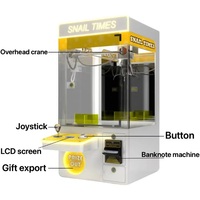 Mini machine à griffes de vente en gros Arcade Craft Studio ACS-C-0072, à monnayeur, personnalisable, distributeur de cadeaux en acrylique, USB, version anglaise