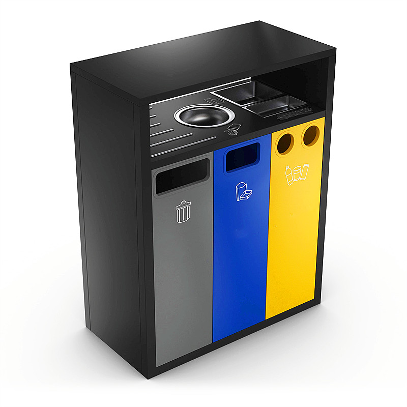 OEM Outdoor Park Commercial Recycle Metal Garden Cheap Waste Bin Stainless Steel Trash Can