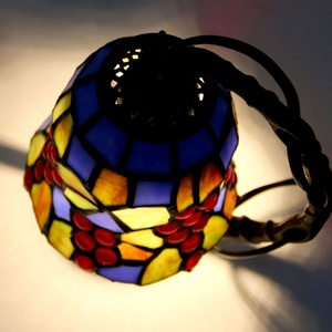LongHuiJing <b>Antique</b> Tiffany Style <b>Table</b> Lamp Art <b>Bedside</b> Light Handcrafted Desk Lamps Stained Glass Dragonfly Lampshade Lights - Product Image 3