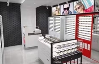 Vitrine d'exposition de lunettes de soleil optiques en promotion avec éclairage LED pour magasins de détail - Design moderne et tendance