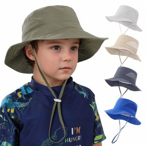Nouveau Chapeau Bob de Pêcheur d'Été 2025 de Haute Qualité pour Enfants, Protection Solaire, Séchage Rapide, Respirant, pour la Plage - Product Image 3