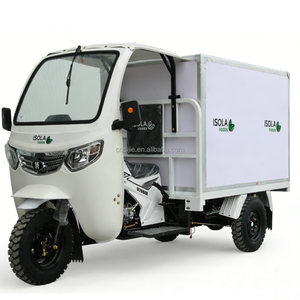 Motocicleta de Tres Ruedas de 200cc, Triciclo de Carga con Cabina Semicerrada, <span class=keywords><strong>Tribike</strong></span> con Caja Cerrada, Triciclo Motorizado de Carga - Product Image 2