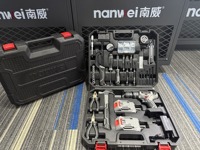 Kit de perceuse à percussion électrique OEM 20V avec coffret rigide, ensemble d'outils multifonctions 110 pièces (métaux)