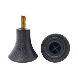 <b>Adjustable</b> Furniture <b>Legs</b> Flared Feet Black Rubber With Screws For Cabinet Bed <b>Table</b> - Product Image 4