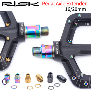 RISK RT109 Extensores y espaciadores de pedal de bicicleta de titanio de 16mm y 20mm para bicicletas de montaña y carretera-Piezas de conducción cómoda - Product Image 4