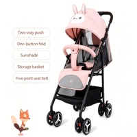 Poussette bébé légère et compacte en plastique, pliable en fer, grandes roues, système de voyage portable, capacité de charge 20 kg, 0-3 ans