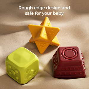 Tumama – <span class=keywords><strong>balles</strong></span> de préhension <span class=keywords><strong>sensorielles</strong></span> douces pour bébé, éducation précoce, sans BPA, formes géométriques, ensemble de plusieurs <span class=keywords><strong>balles</strong></span> texturées, jouet de bain de plage pour bébé - Product Image 6